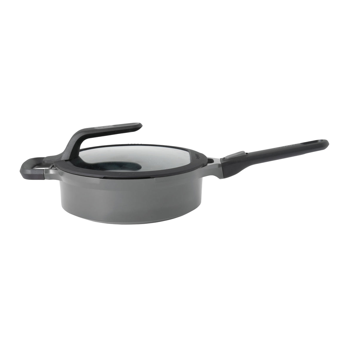 BergHOFF GEM 10" Non-stick Covered Saut Pan 3.5Qt., Detachable Handle, Grey