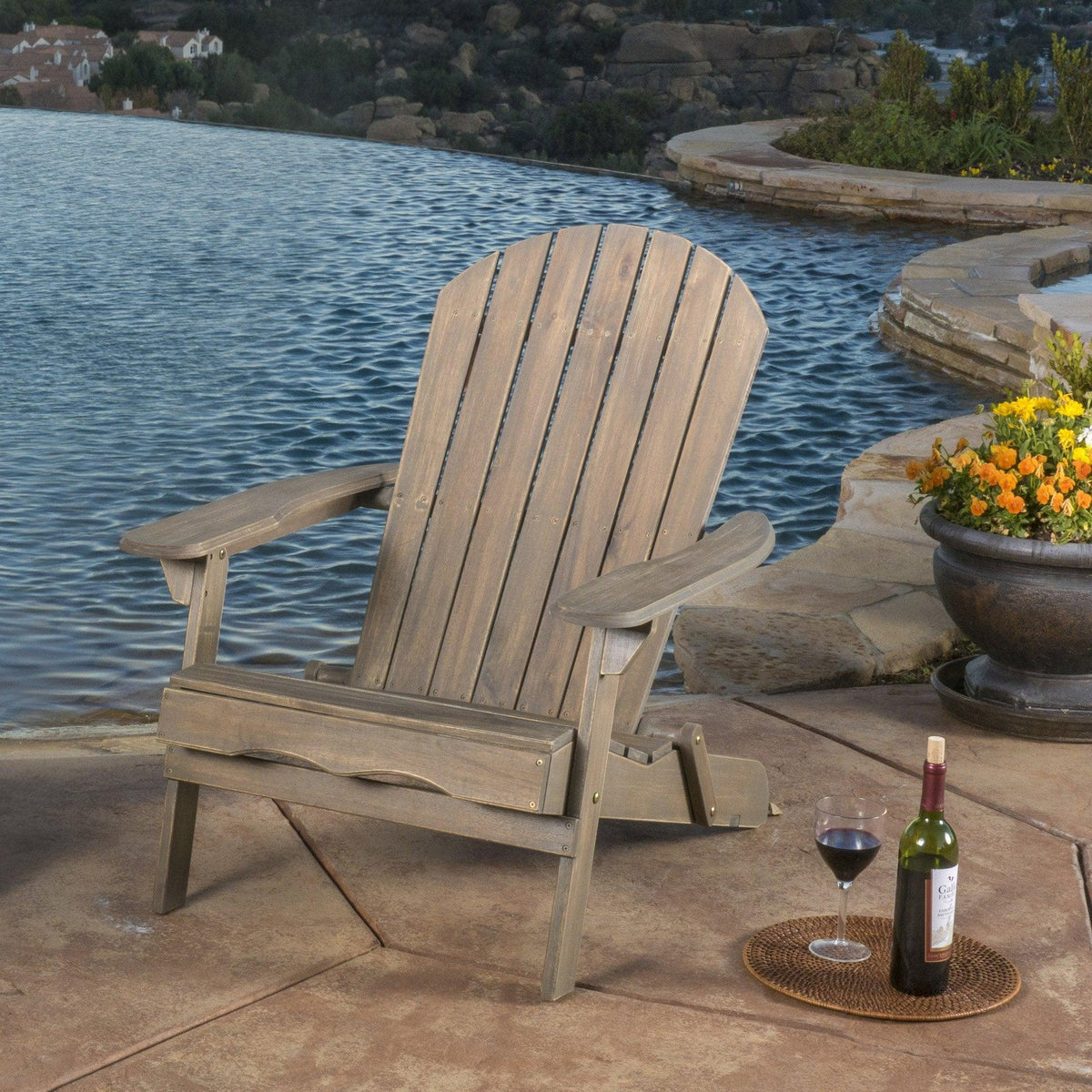 Stark Home Hanlee Folding Wood Adirondack Chair