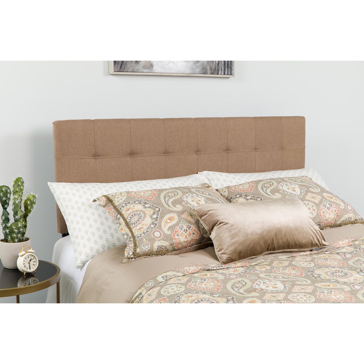 Flash Furniture Quilted Tufted Upholstered Twin Size Headboard in Dark Gray Fabric