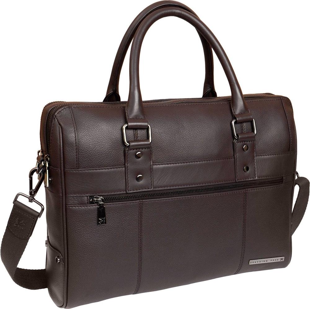 Boarding Pass The Gotham Pebble Grain Briefcase Size 18"