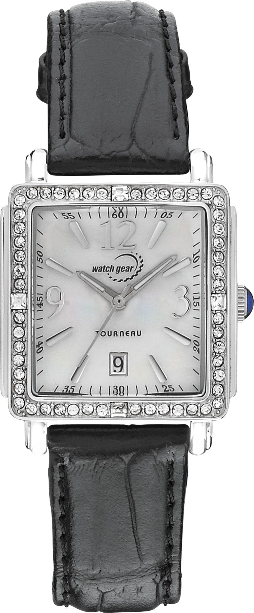 Watchgear by Tourneau Ladies Black Square Watch