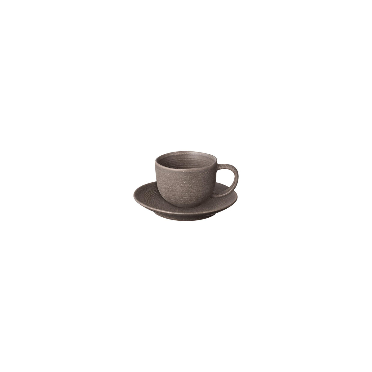 Blomus KUMI Stoneware Coffee Cups With Saucers - Set of 2