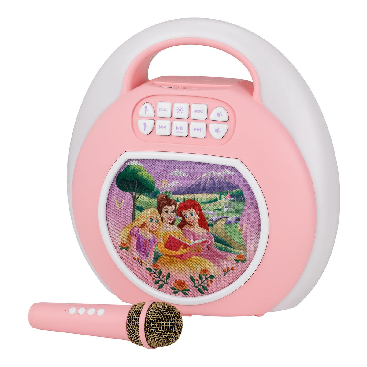 eKids by iHome Disney Princess Bluetooth Karaoke w/ Light Show Ages 3+ Years