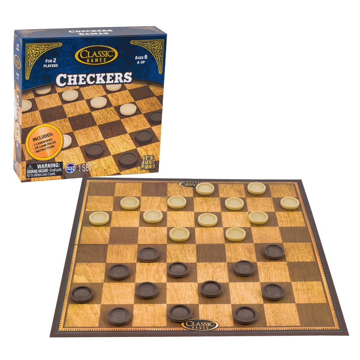Bella Home Classic Checkers Game