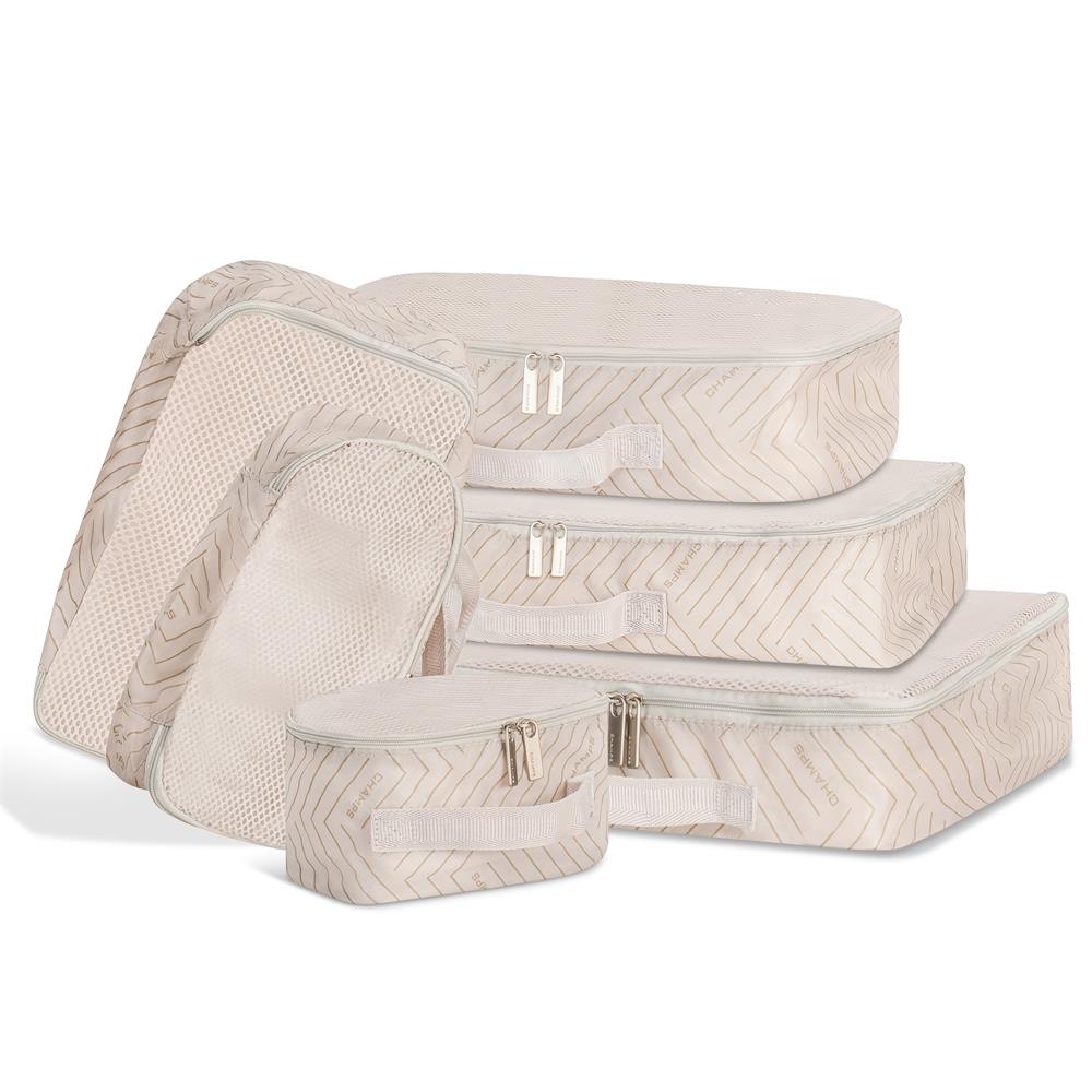 Champs Luggage Vintage Travel Packing Cubes 6-Piece Set Size 17"x12.25