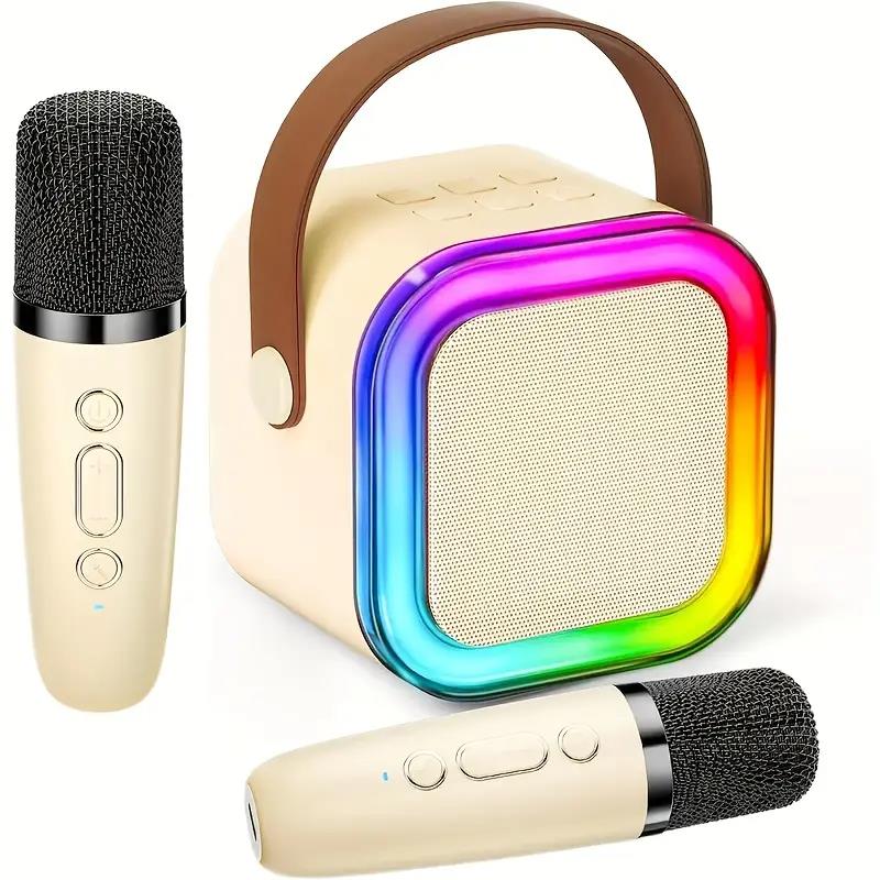 Bella Home Mini Portable Karaoke Bluetooth Speaker with 2 Microphones