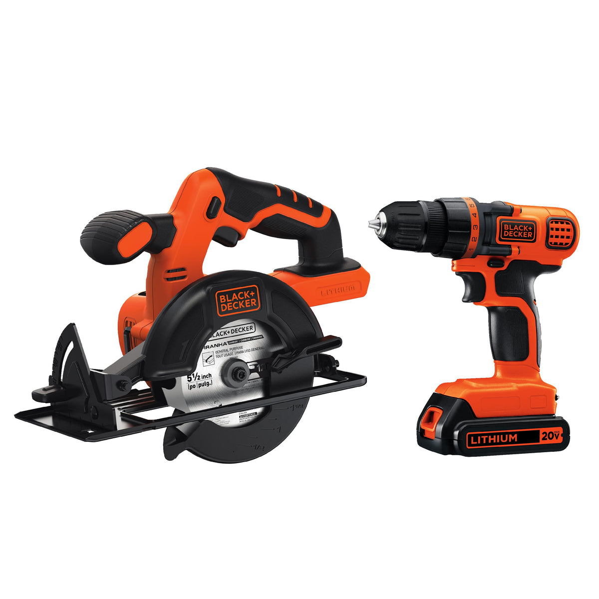 Black & Decker 20V MAX PowerConnect Cordless Drill/Driver & Circular Saw Combo Kit