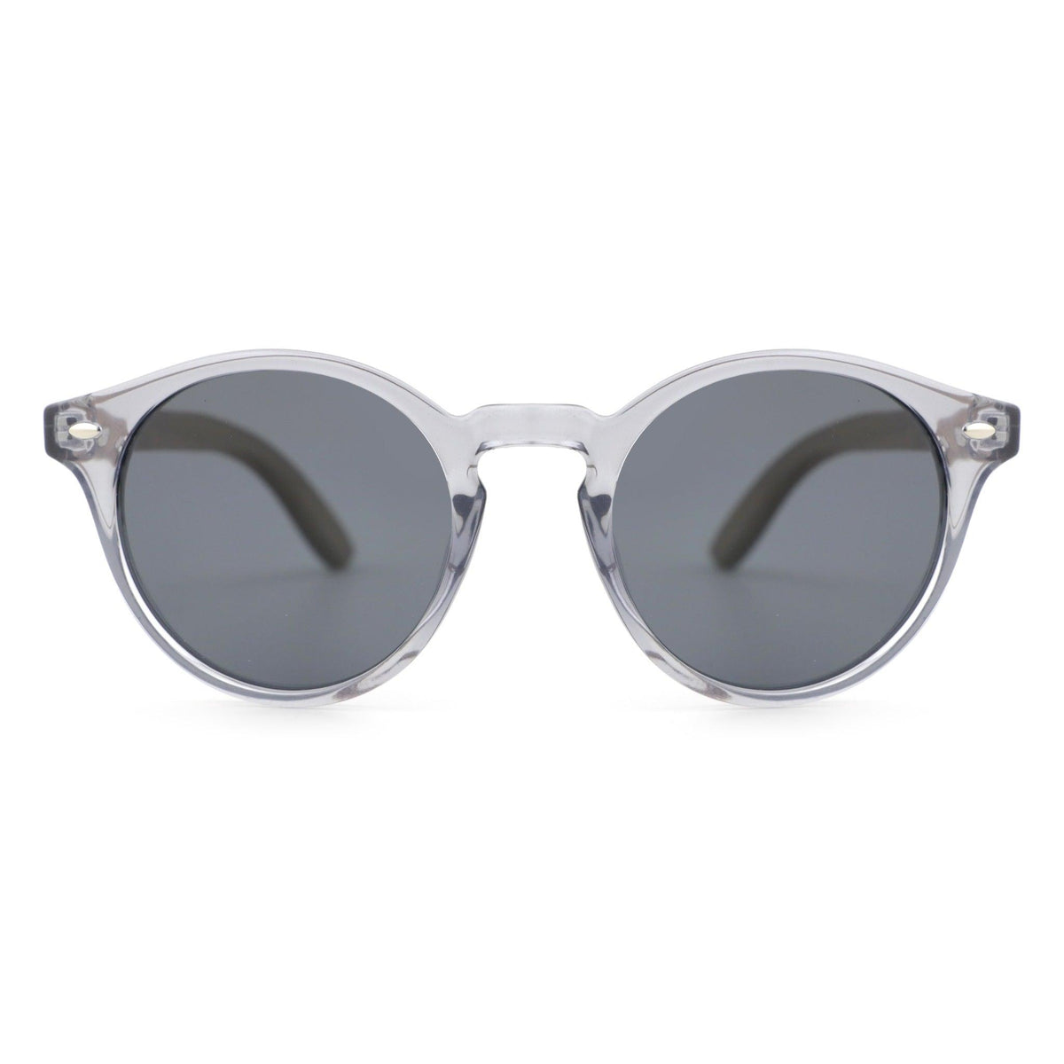 Joycoast Ash Round Zebrawood Wooden Sunglasses