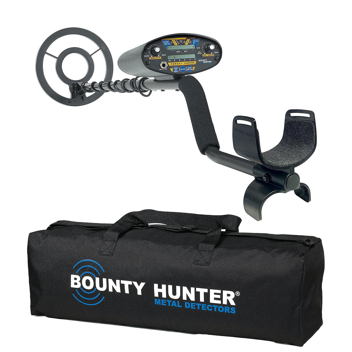Bounty Hunter Quick Draw II Metal Detector and Carry Bag Bundle