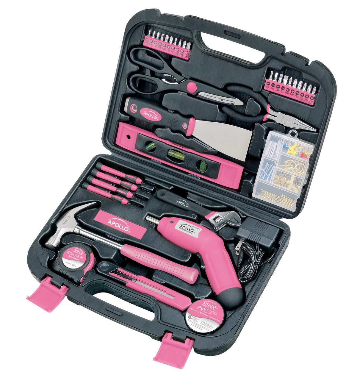 Apollo Tools 135 Piece Tool Kit Pink