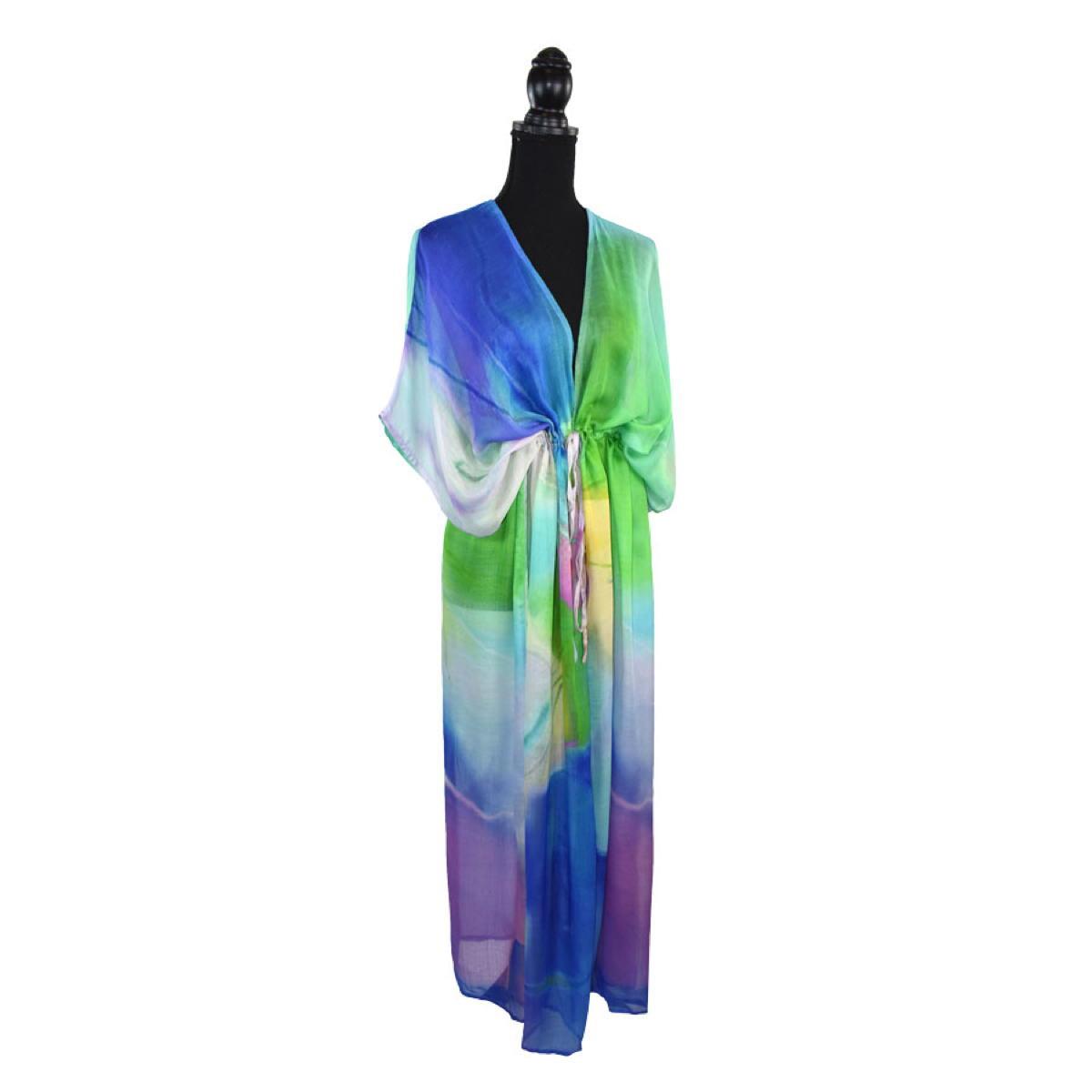 Dupatta Designs Fizzano Watercolor Long Kimono