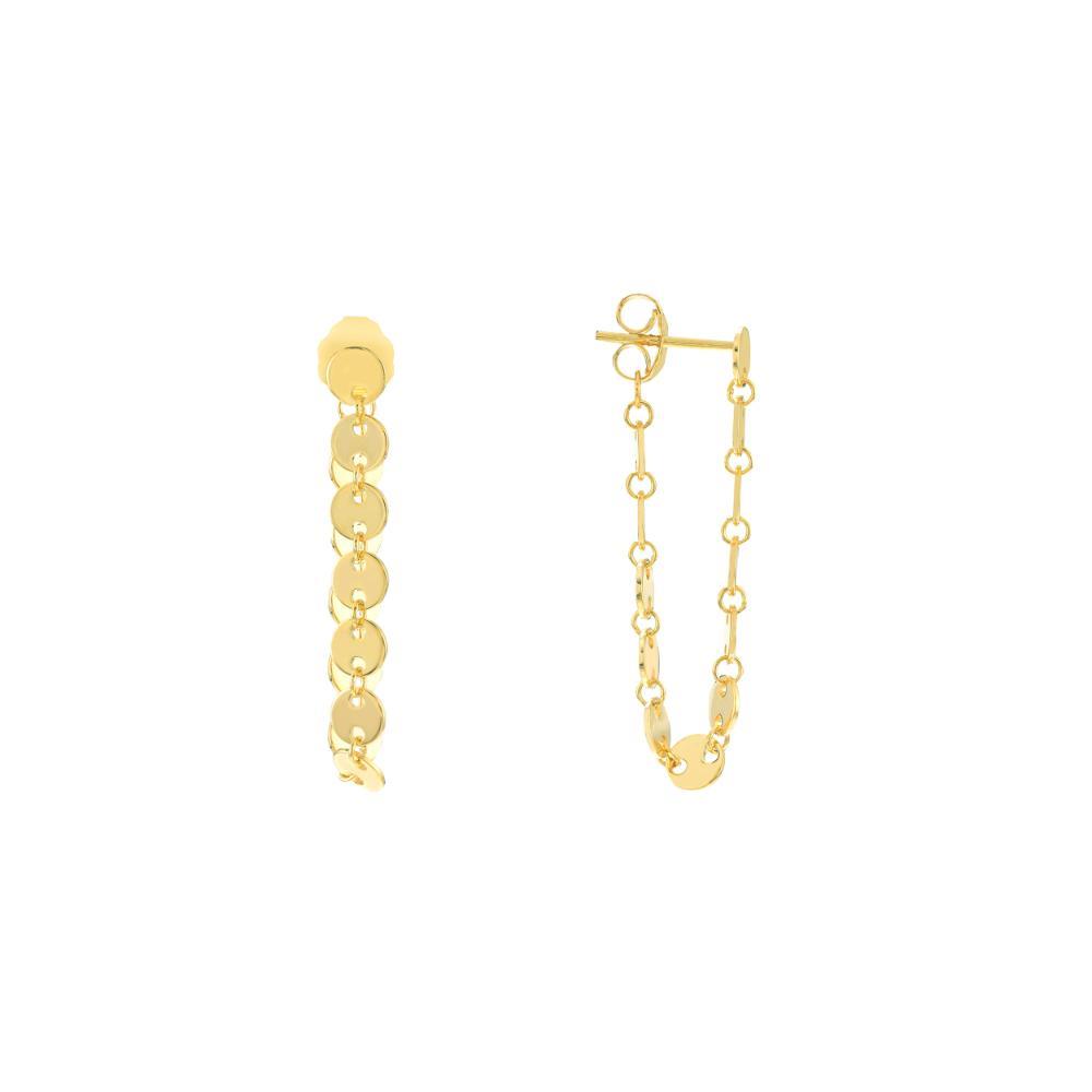 HAWLEY ST Front to Back Full Mini Disc Drape Earrings