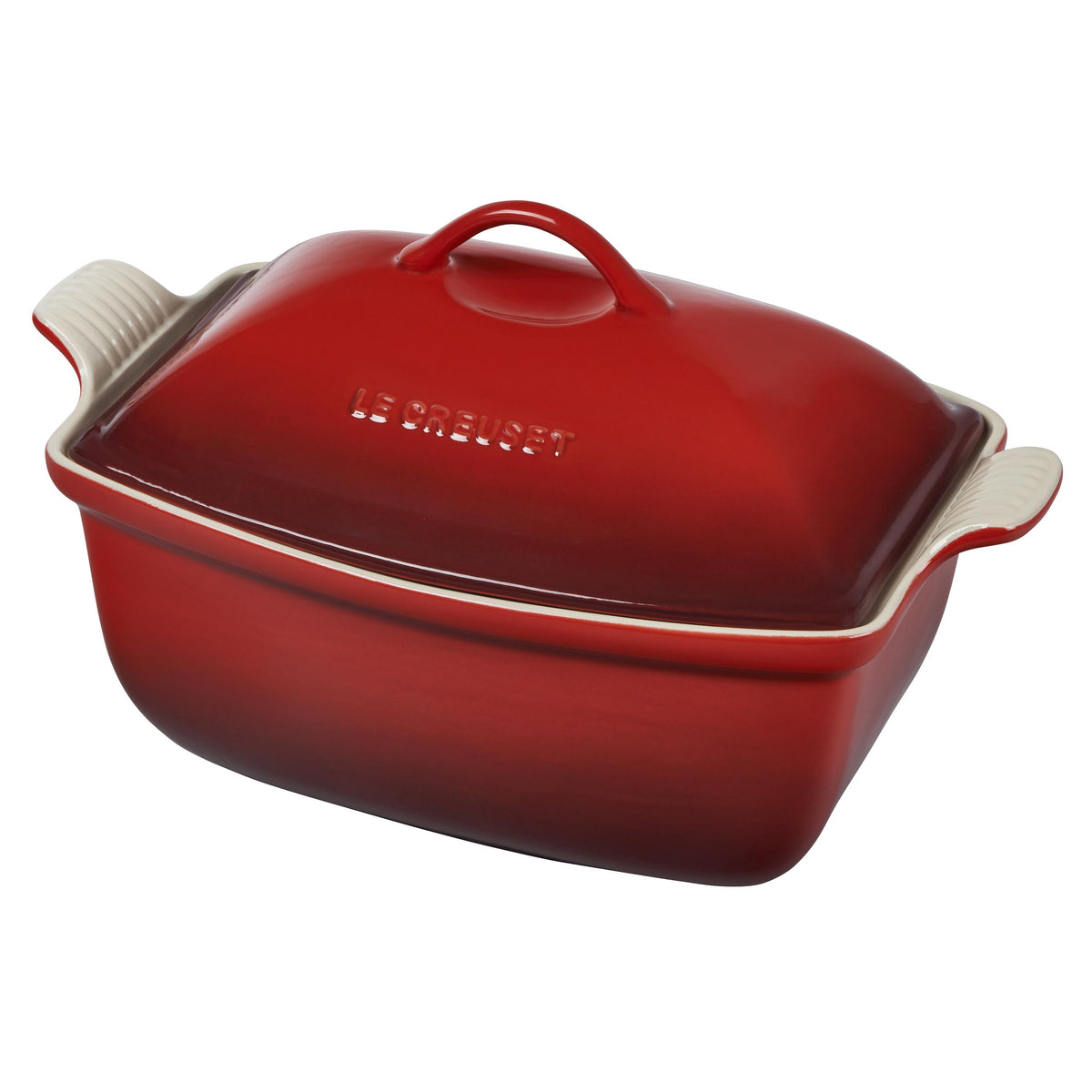 Le Creuset 4.5qt Heritage Stoneware Deep Covered Baker Cerise