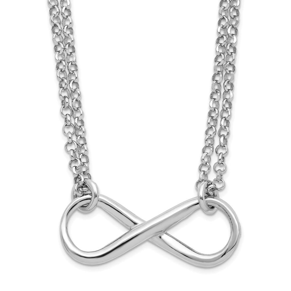 Distinctive Sterling Silver Infinity Symbol Necklace