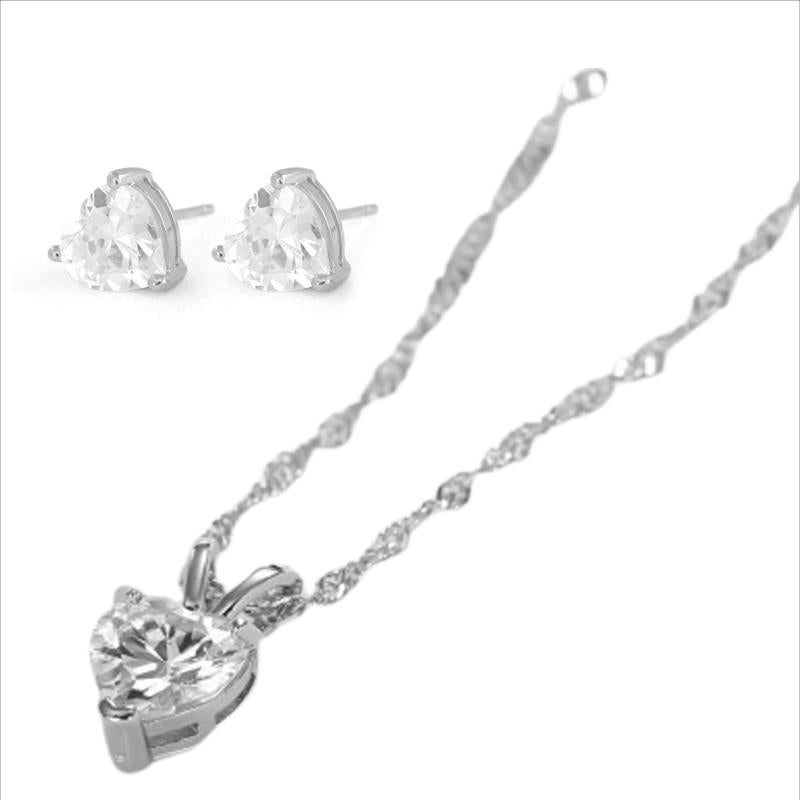 Completely Bella CZ Earring & Necklace Set