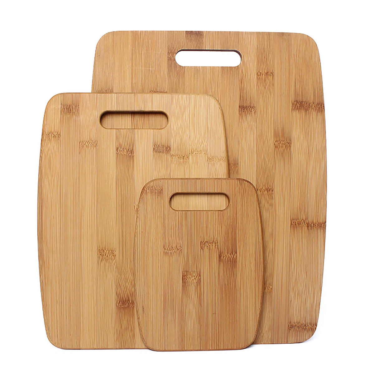Gourmet Edge 3pc Bamboo Cutting Board Set w/ Handles