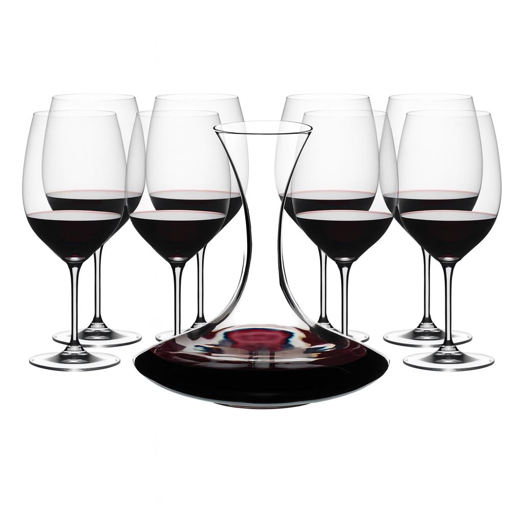 RIEDEL Vinum Glasses - Cabernet Sauvignon/Merlot, Set of 8 w/Ultra Dacanter