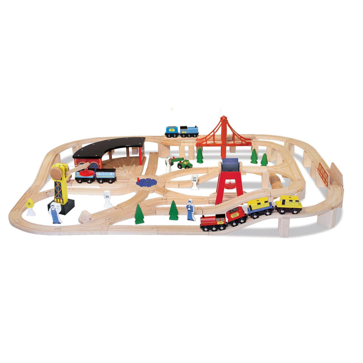 Melissa & Doug Wooden Railway Train Set Ages 3+ Years