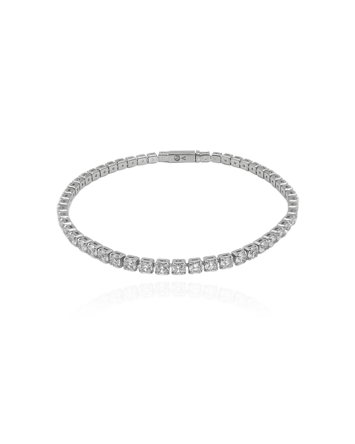 Vince Camuto Silver-tone Cup Chain CZ Tennis Bracelet