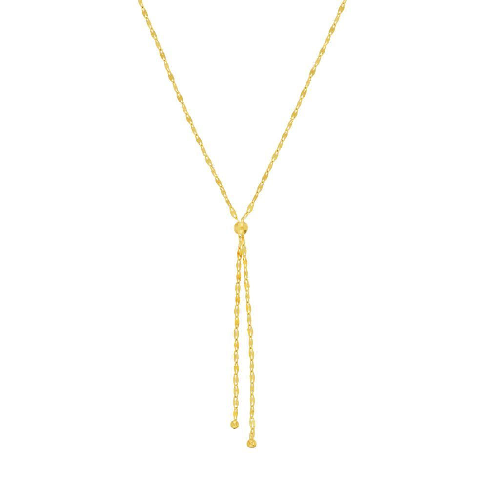HAWLEY ST Hammered Forzentina Chain Lariat 18" Necklace