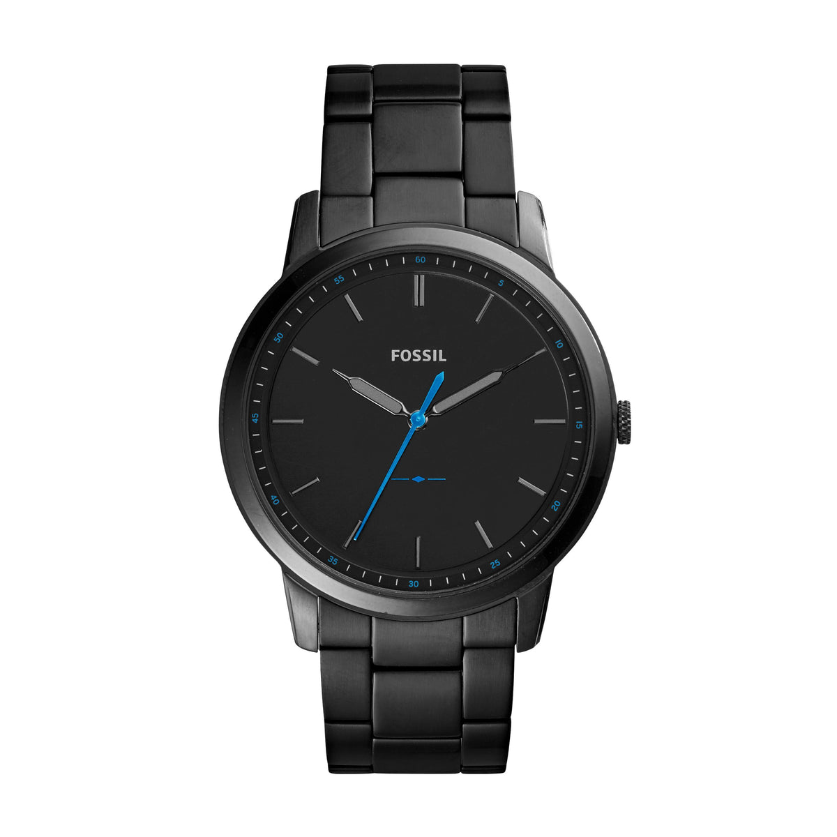 Fossil Mens Minimalist Black Ion-Plated Watch Black Dial