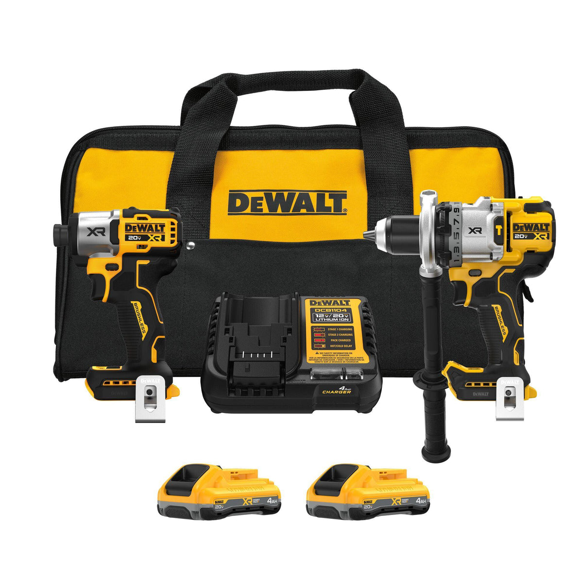 DeWalt 20V MAX XR Hammer Drill/Impact 2-Tool Combo Kit w/ XR PowerPack Batteries