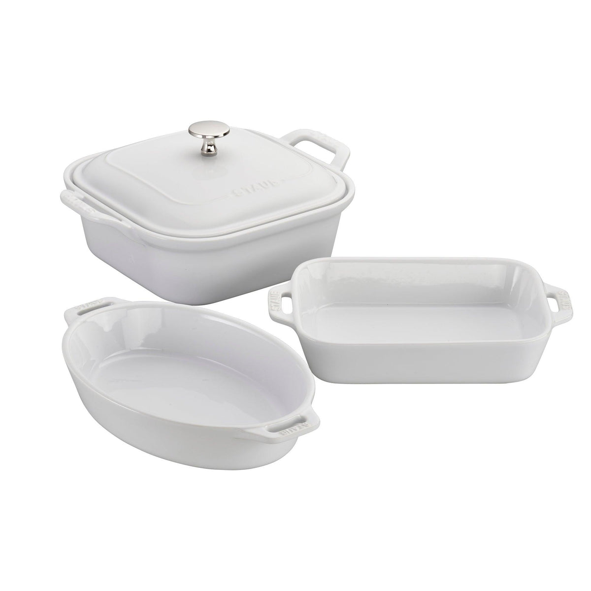 Staub 4pc Mixed Baking Dish Set White