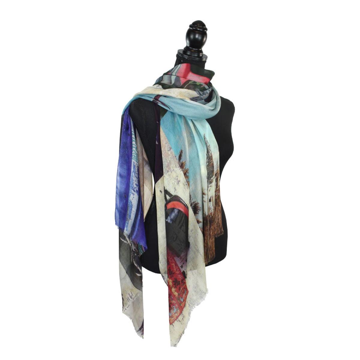 Dupatta Designs Igasho Beach Scene Scarf