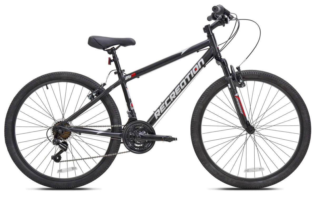 Recreation SilverRidge Men's Cross Country Mountain Bike in Black/M