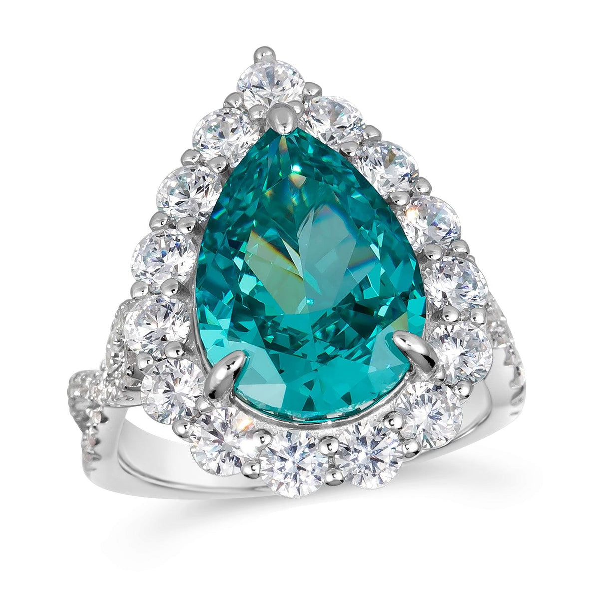 Anna Zuckerman Gia Pear Shaped Cocktail Ring Size 6
