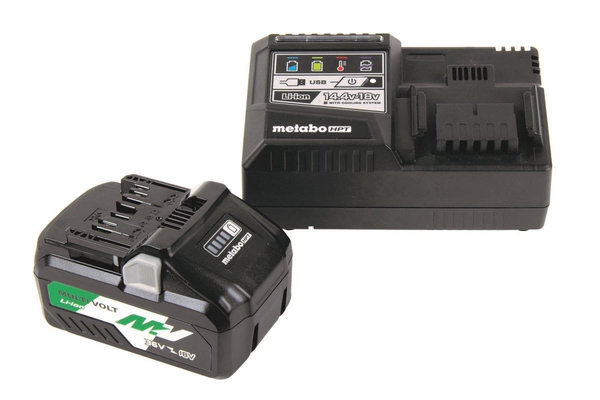 Metabo HPT (formerly Hitachi) 36V Starter Kit 1-36V Battery and 1-Fast Charger with USB Port