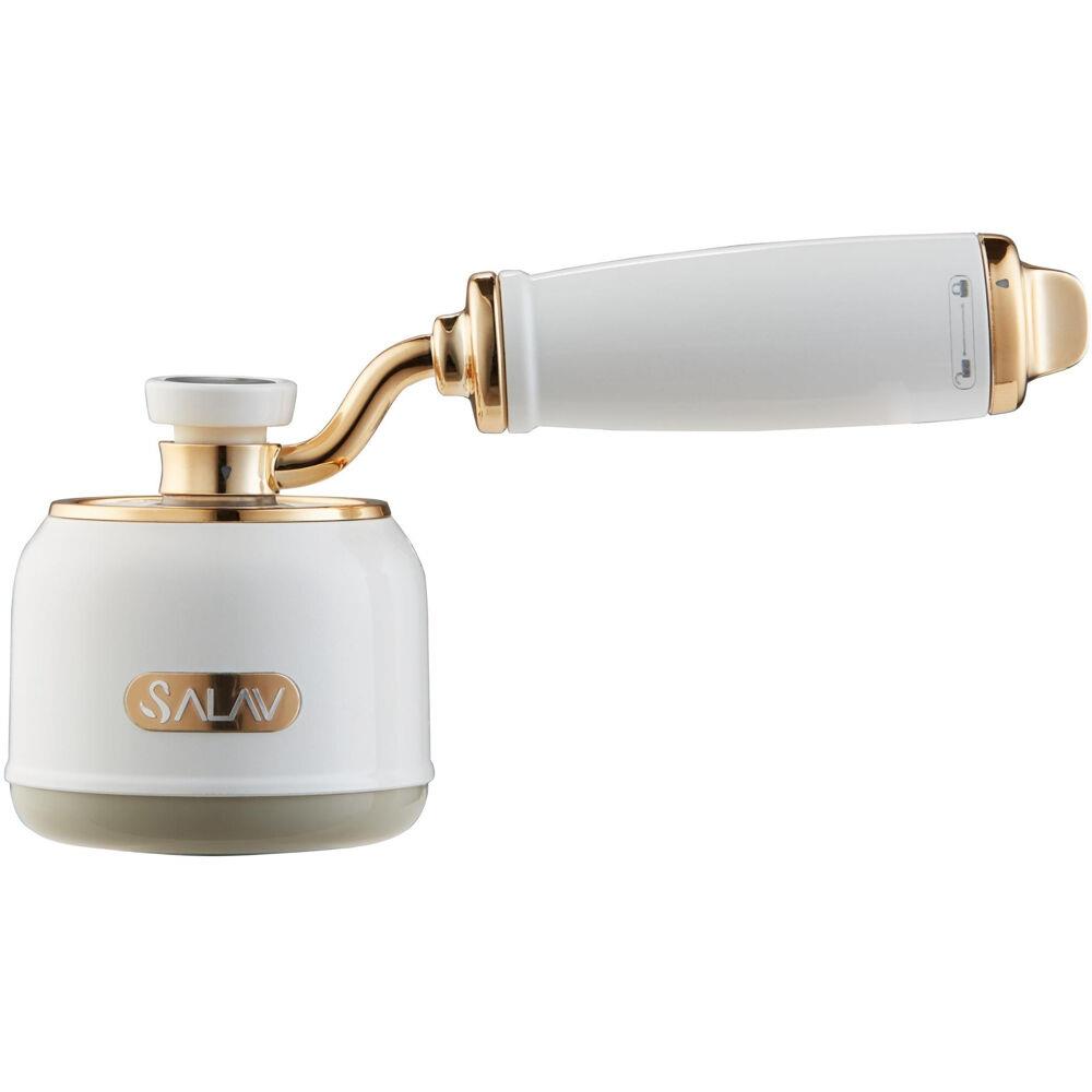 SALAV Retro Edition Rechargeable Fabric Shaver and Lint Roller with 6-Blade Shaving System, Pearl