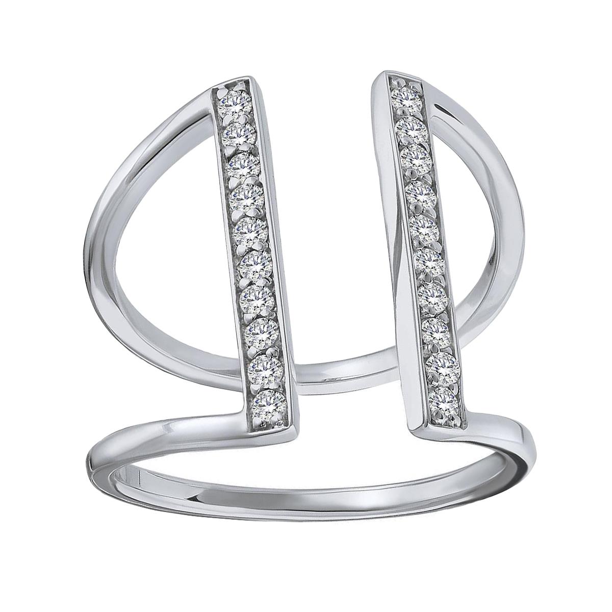 Jilco Inc Contemporary Diamond Cuff Ring