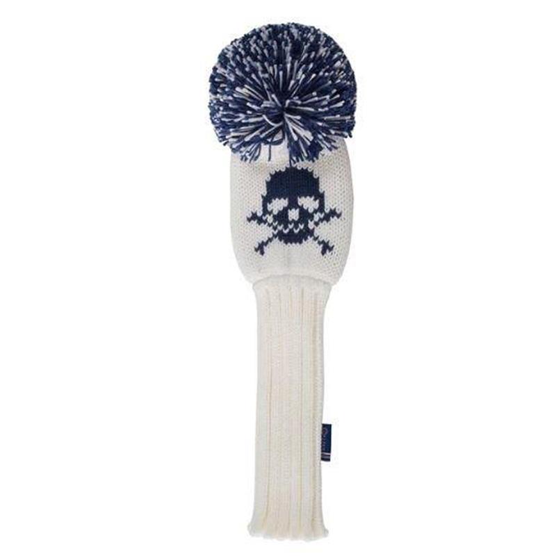 Stitch Golf Knit Head Covers - Bonesman-White