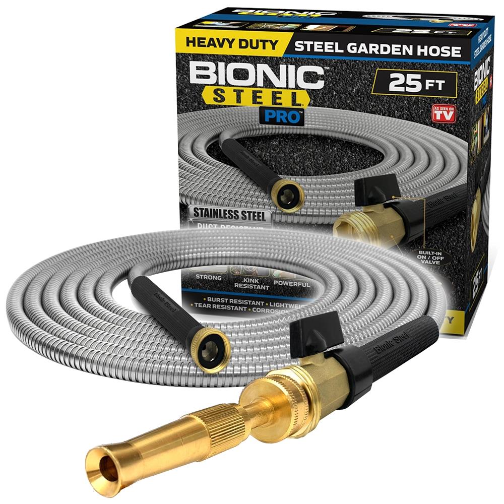 Bionic Steel Heavy Duty Steel Garden Hose Size 25ft