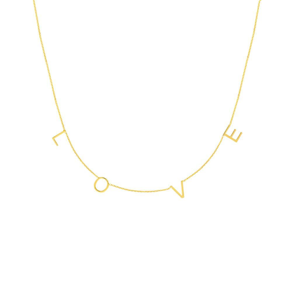 HAWLEY ST LOVE Letter Stations Adjustable 18" Necklace