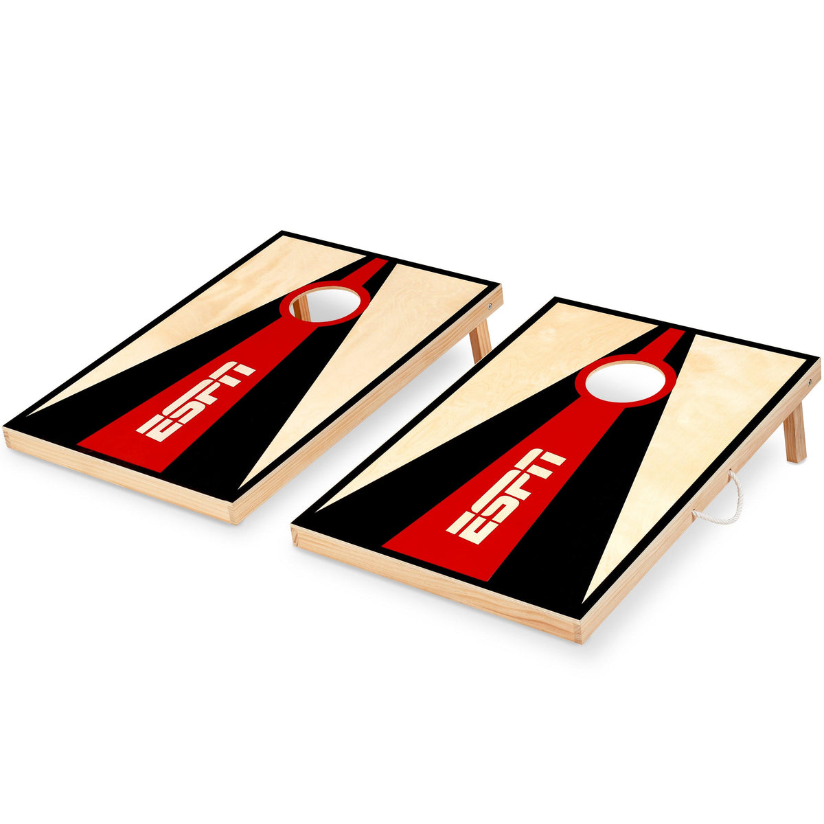 ESPN Premium 2ft x 3ft Solid Wood Cornhole Set w/ Bags & Magnetic Scoreboard