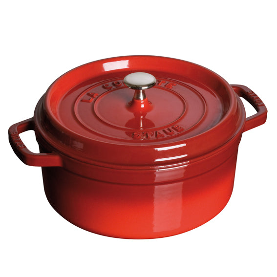 Staub Cast Iron 5.5 Qt. Round Cocotte in Grenadine