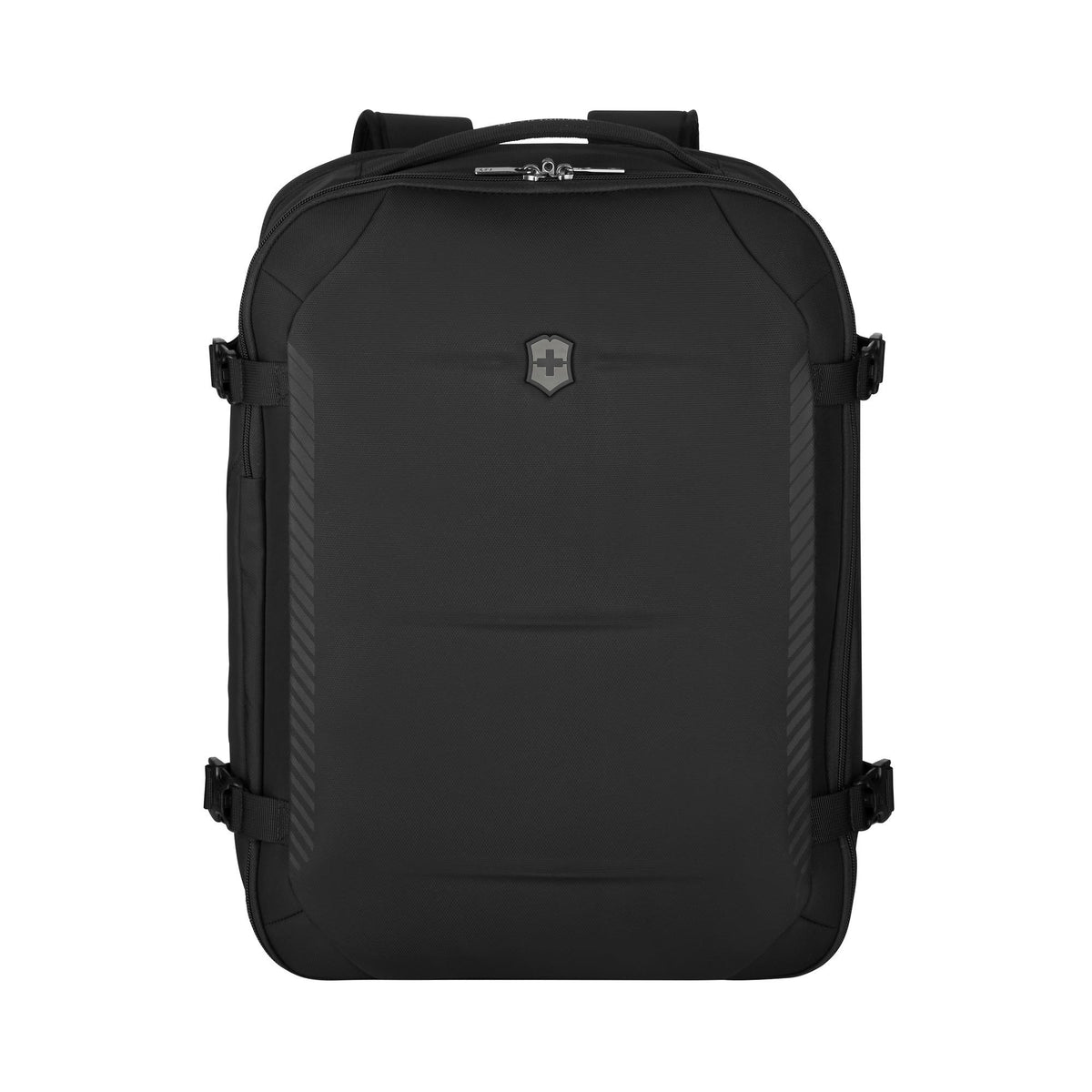 Victorinox Swiss Army Crosslight, Boarding Bag, Expandable Backpack with 15.6" Laptop Compartment, Black