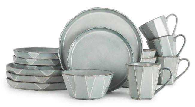 Table 12 - 16 Pc Stonewashed Dinnerware Set