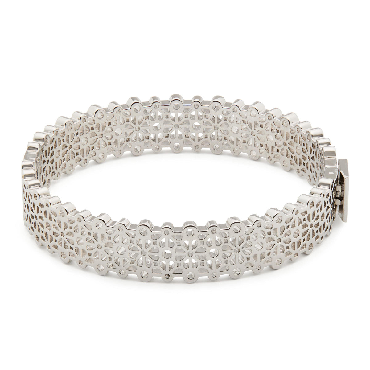 kate spade new york Spade Flower Lace Thin Bangle - Silver