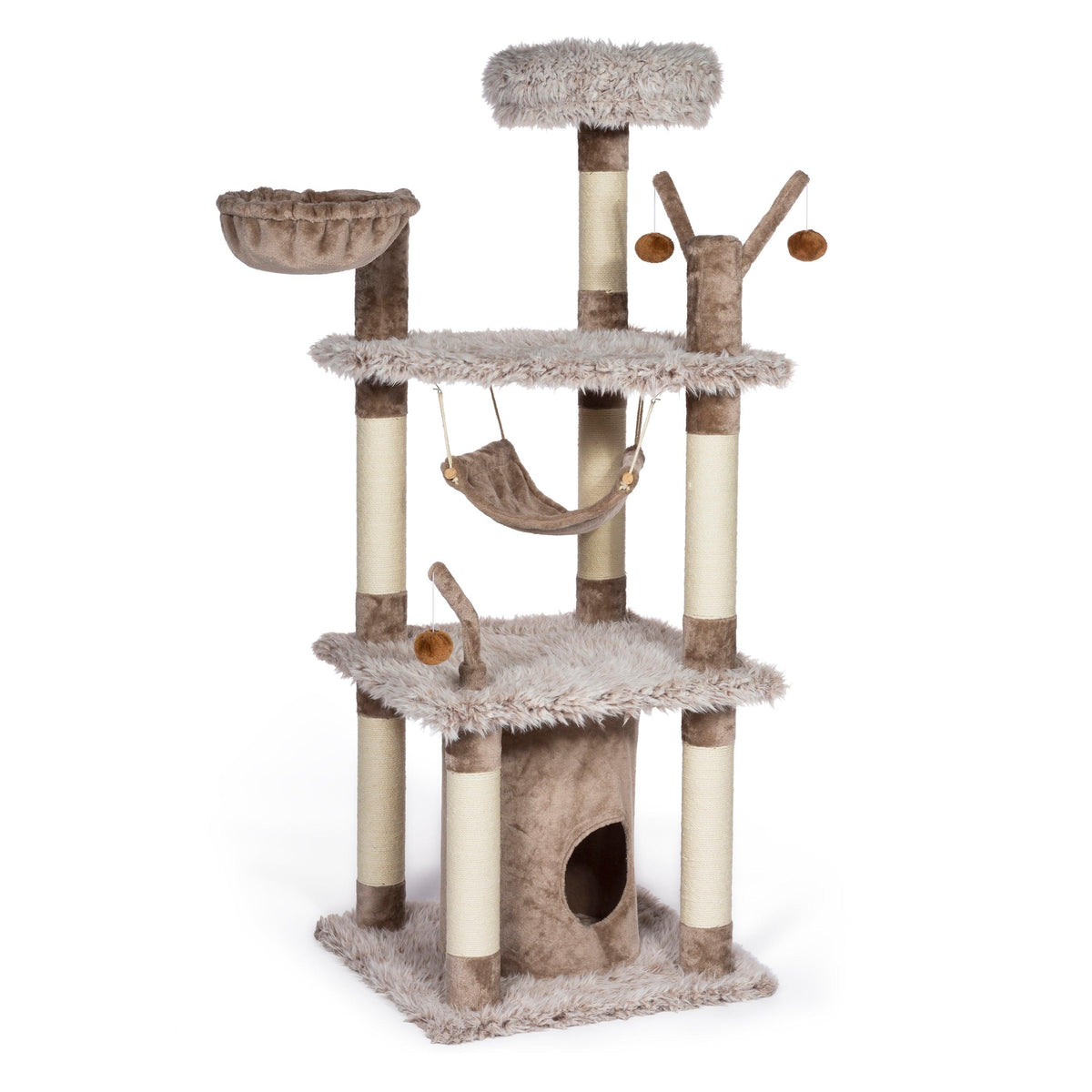 Prevue Pet Products Kitty Power Siberian Mountain Plush Cat Tower