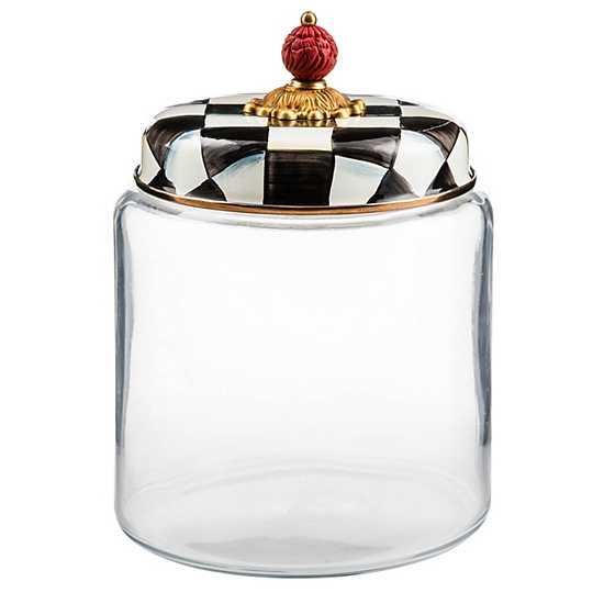 MacKenzie-Childs Violet Check Large Kitchen Canister