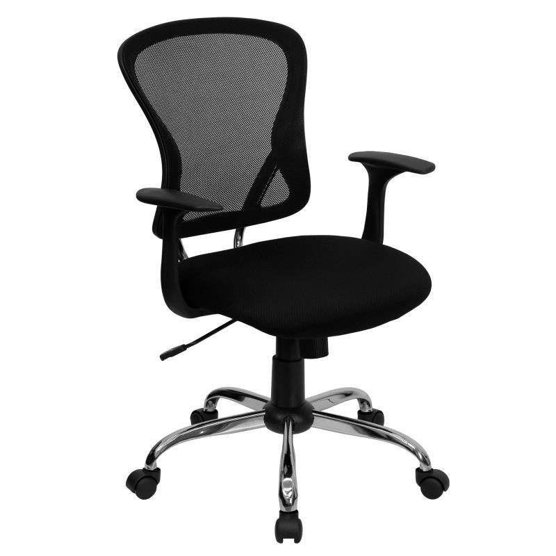 OSC Designs Alfred Mid Back Swivel Office Chair: Black