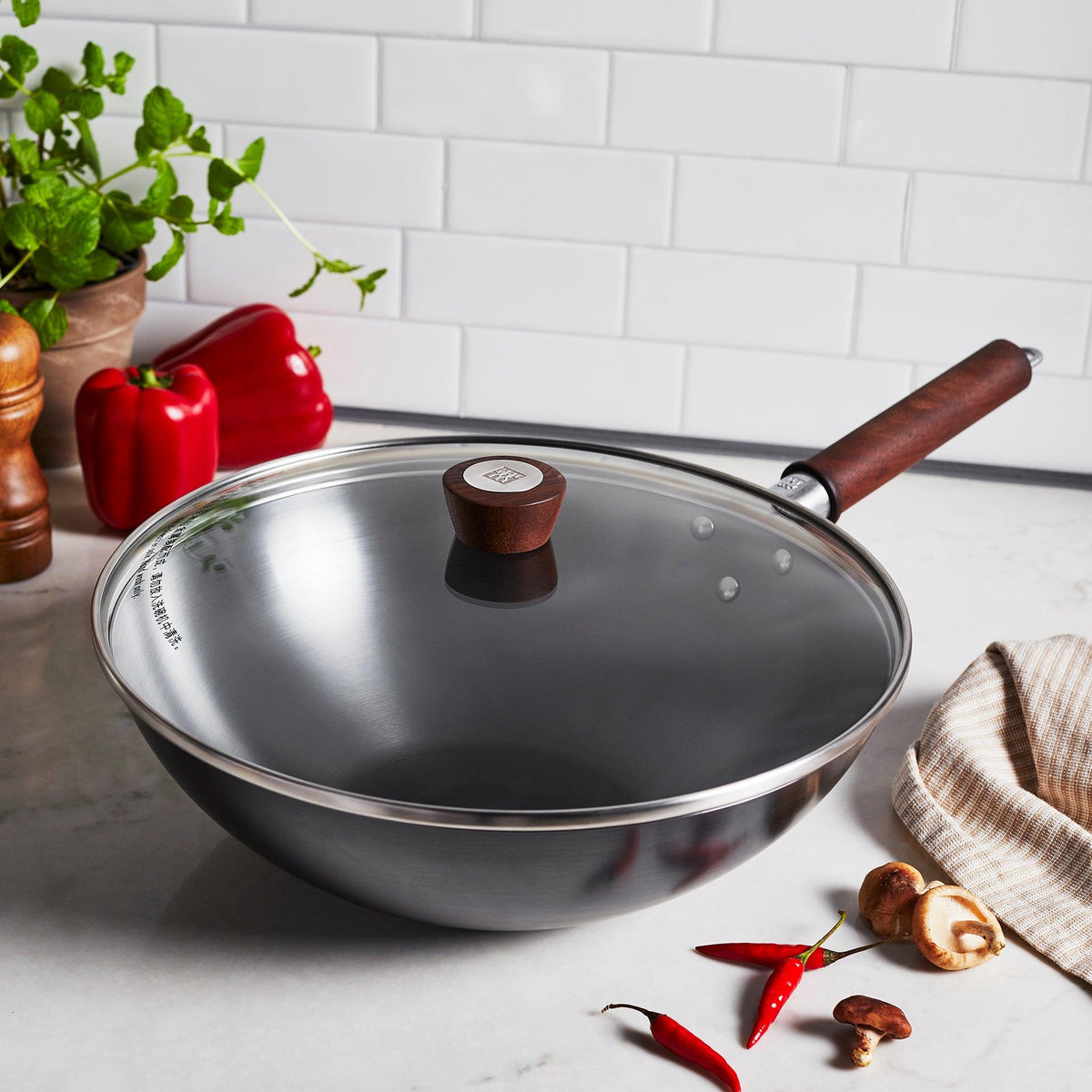 Zwilling Dragon 12" Carbon Steel Wok w/ Lid