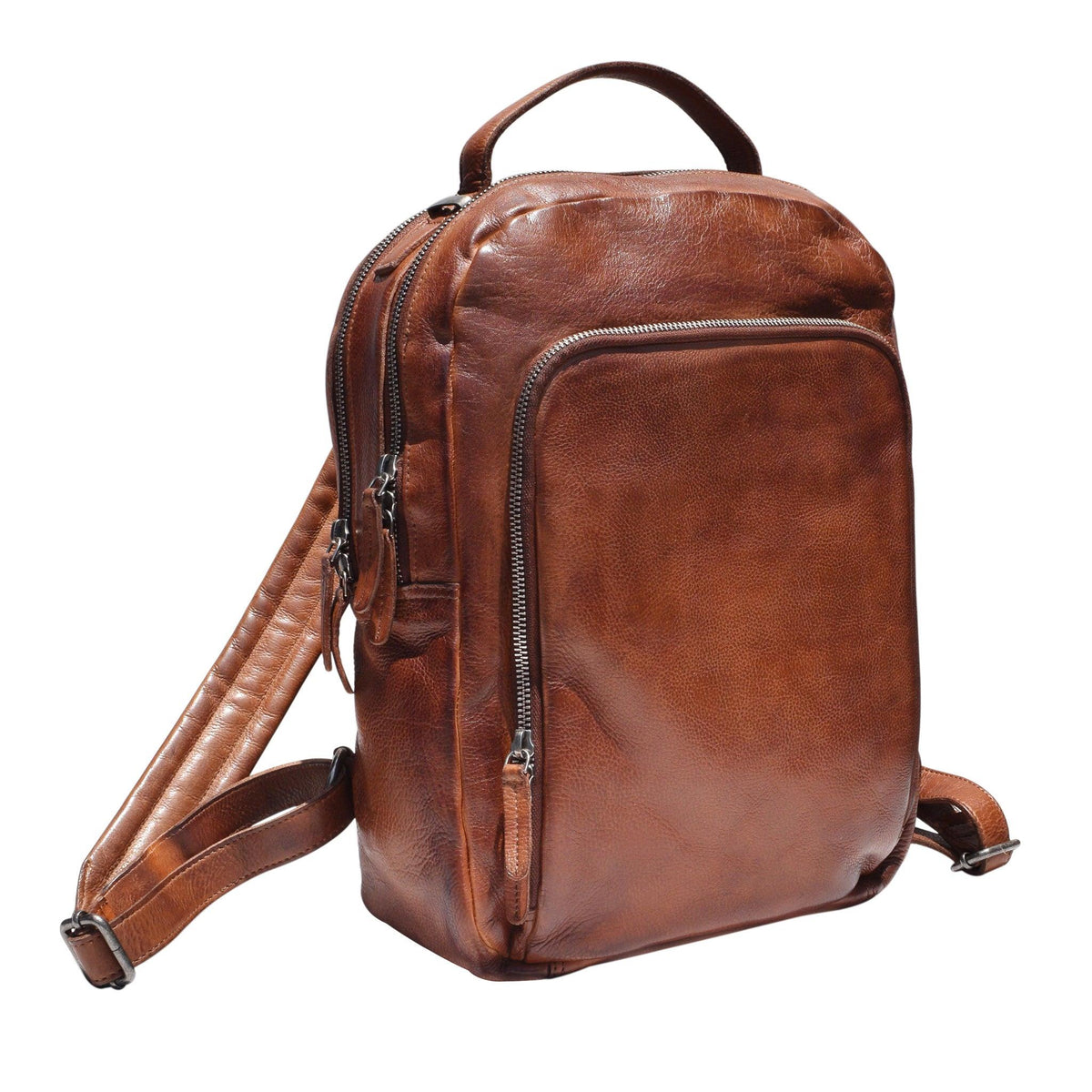 Latico Leathers Zurich Leather Backpack Cognac