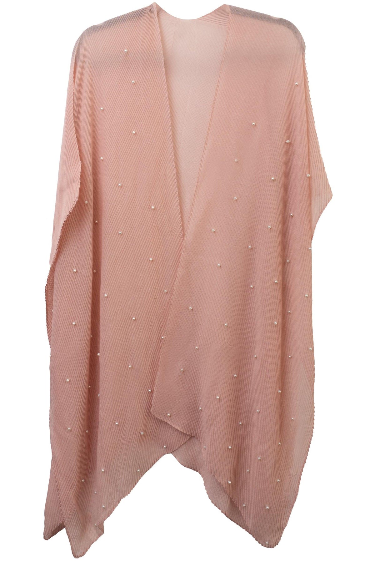 Jessica McClintock Pleated Kimono with All Over Pearls