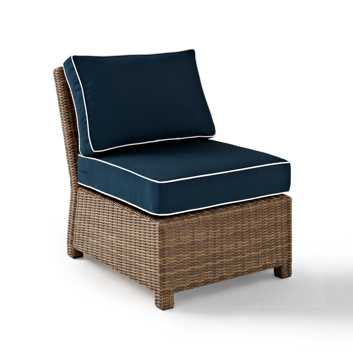 Crosley Outdoor Bradenton Wicker Armless Outdoor Sectional Chair