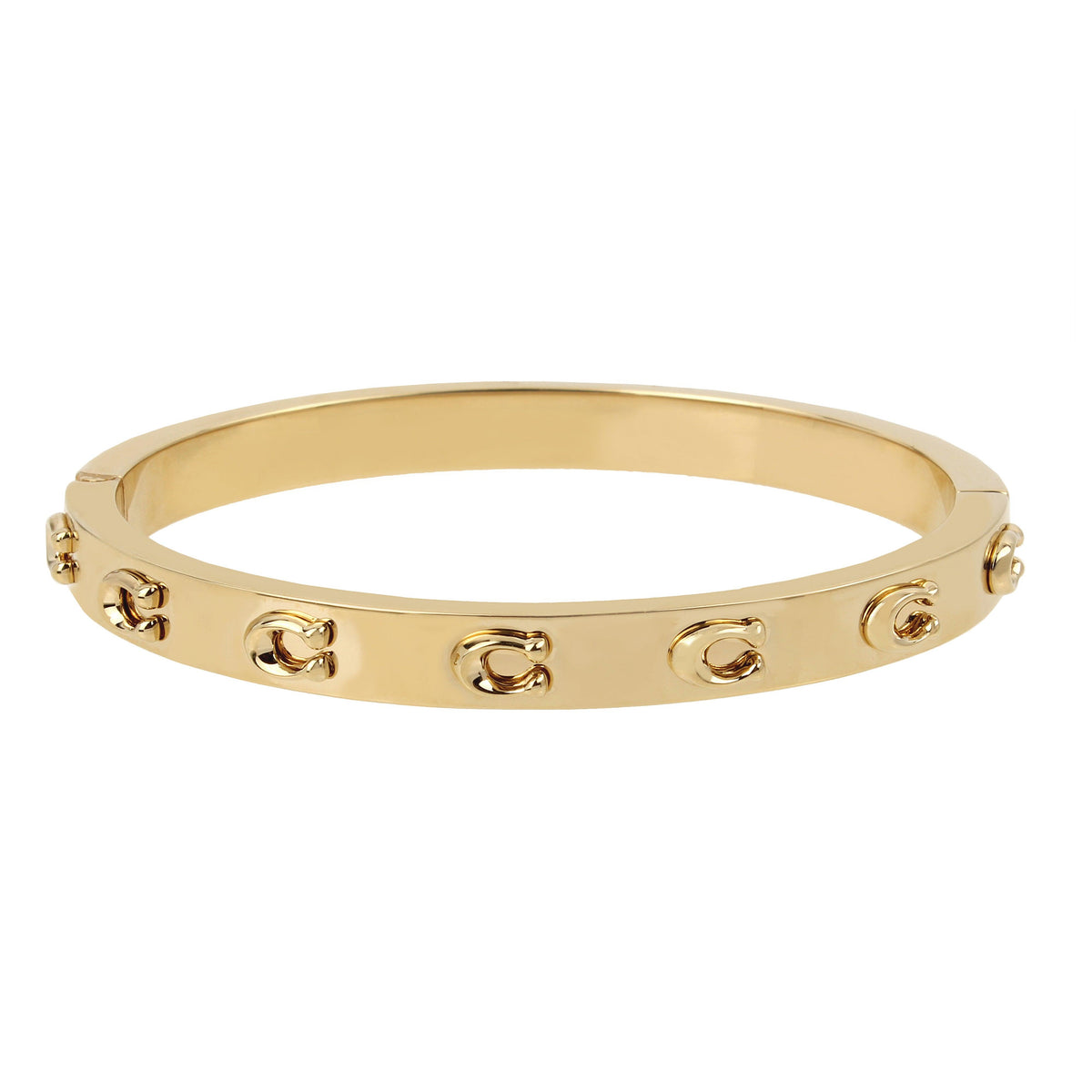 Coach Signature C Gold-Tone Bangle Bracelet