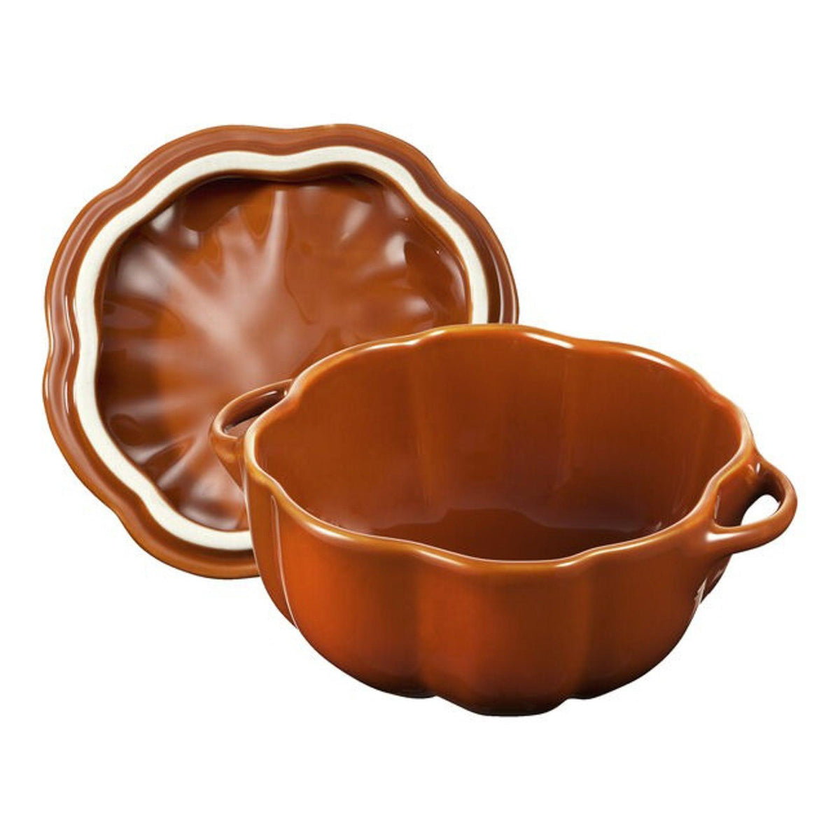 Staub 0.5qt Petite Cast Iron Pumpkin Cocotte Burnt Orange